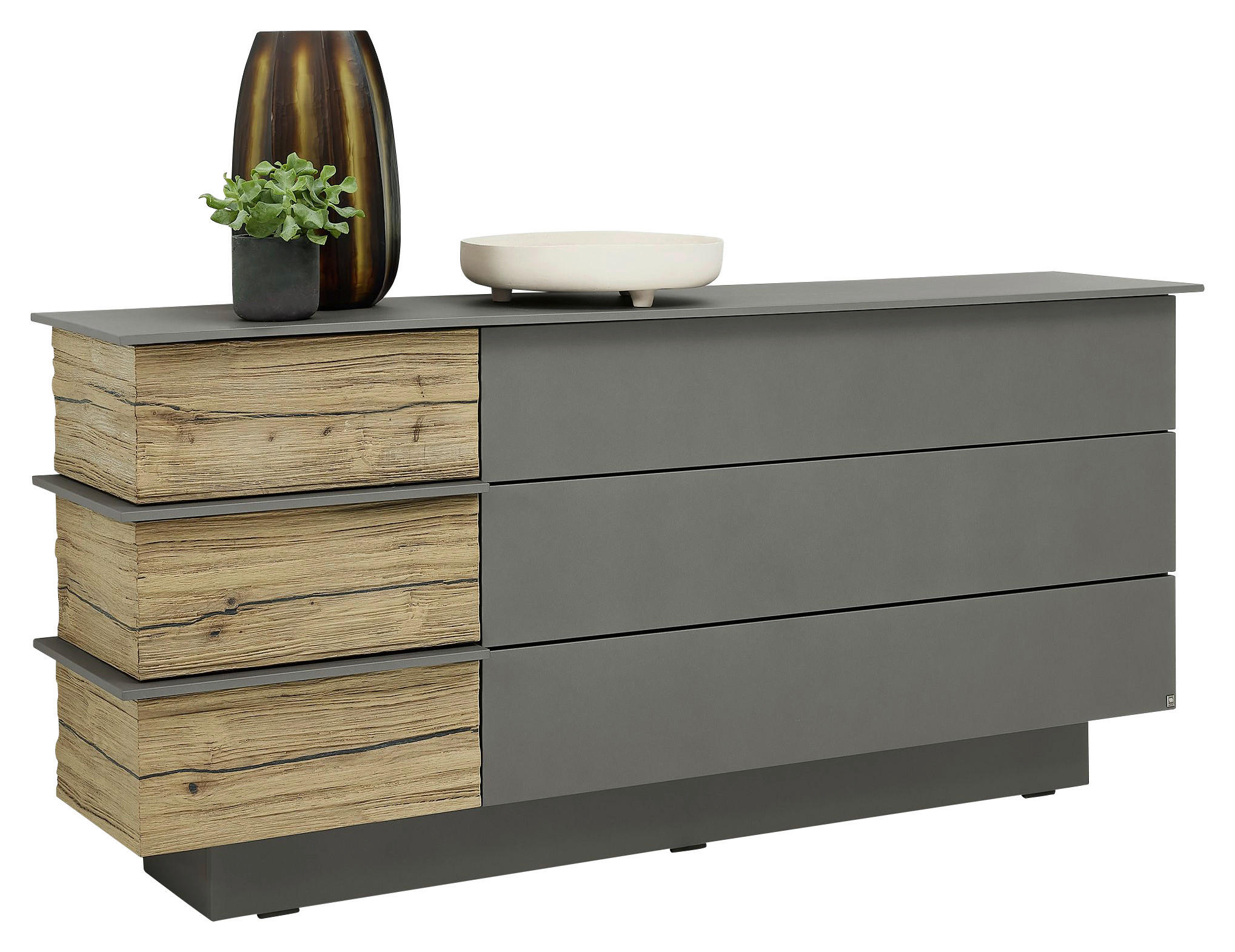 SIDEBOARD  181/82/43 cm 6 Schublade(n)  - Eichefarben/Grau, Design, Holz/Holzwerkstoff (181/82/43cm) - Musterring