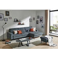 ECKSOFA in Cord, Velours Graphitfarben  - Schwarz/Graphitfarben, Design, Textil/Metall (302/180cm) - Venda