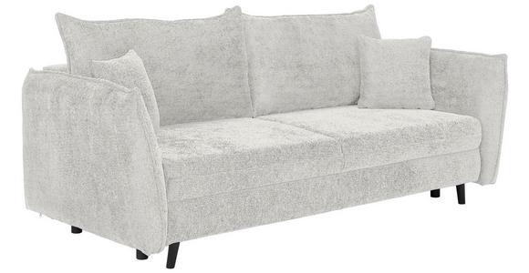 SCHLAFSOFA Chenille Beige  - Beige/Schwarz, KONVENTIONELL, Holz/Textil (238/99/108cm) - Carryhome