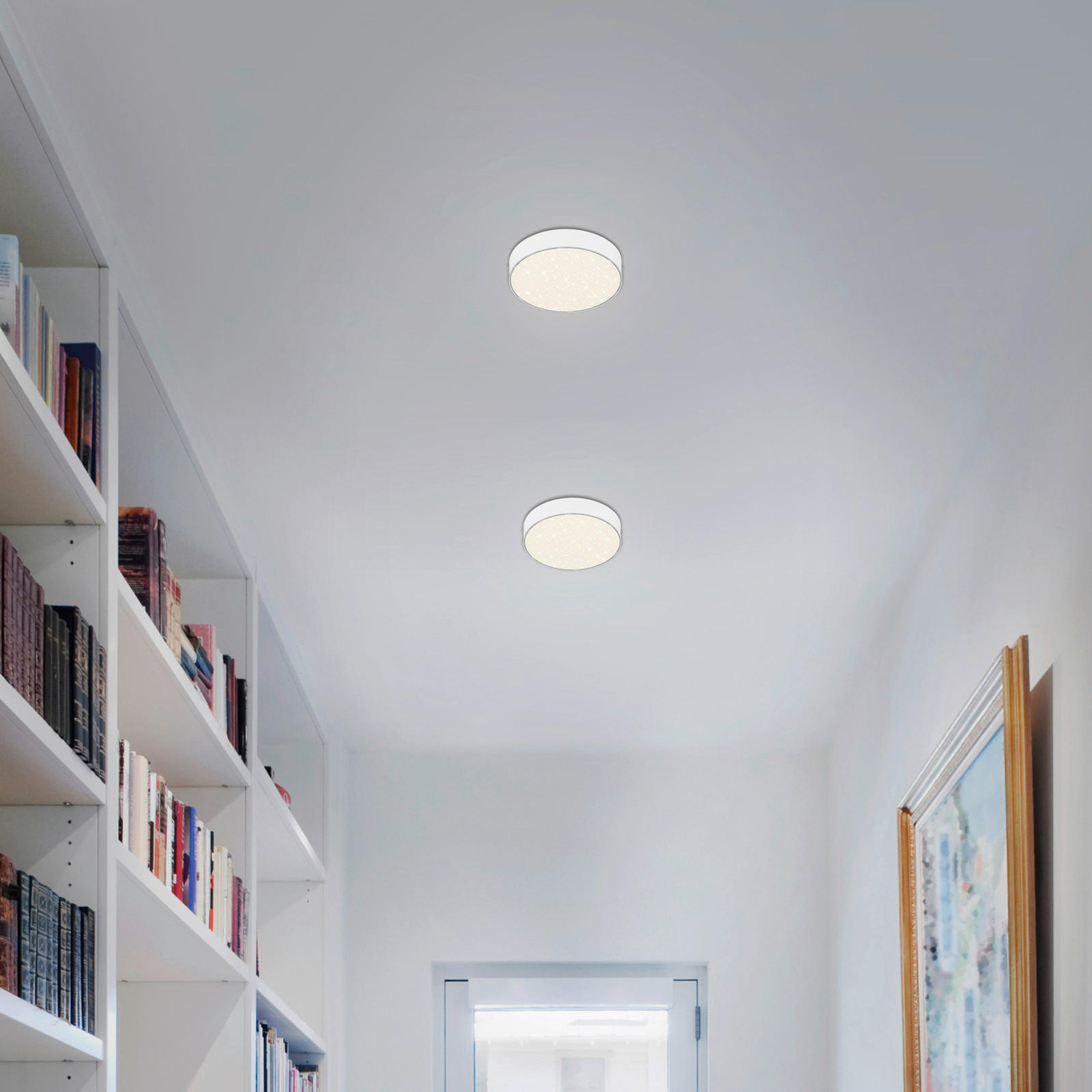 STROPNÍ LED SVÍTIDLO, 15,7/3,6 cm  - bílá, Design, plast (15,7/3,6cm)