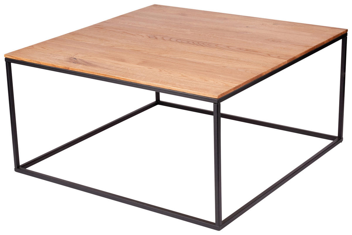 KLUB STOČIĆ  prirodna boja  - prirodna boja/crna, Osnovno, drvo/metal (80/40/80cm) - MID.YOU