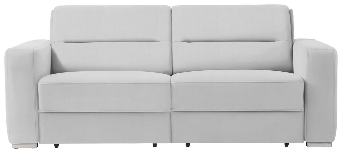 SCHLAFSOFA  in Weiß  - Weiß, KONVENTIONELL, Textil/Metall (202/86/92cm) - Sedda
