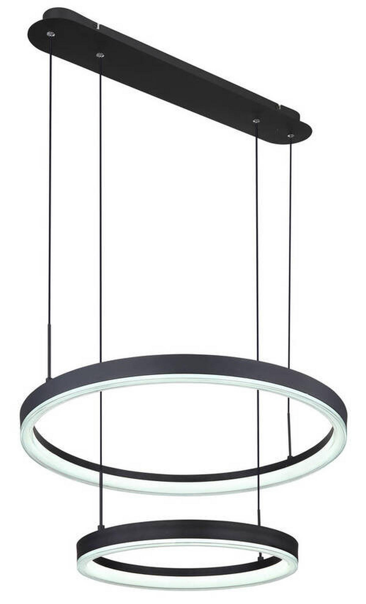 LED-HÄNGELEUCHTE 66,5/60/150 cm    - Goldfarben/Opal, Design, Kunststoff/Metall (66,5/60/150cm) - Globo