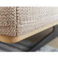 ECKSOFA Sandfarben Struktur  - Sandfarben/Eichefarben, Design, Holz/Textil (305/163cm) - Novel