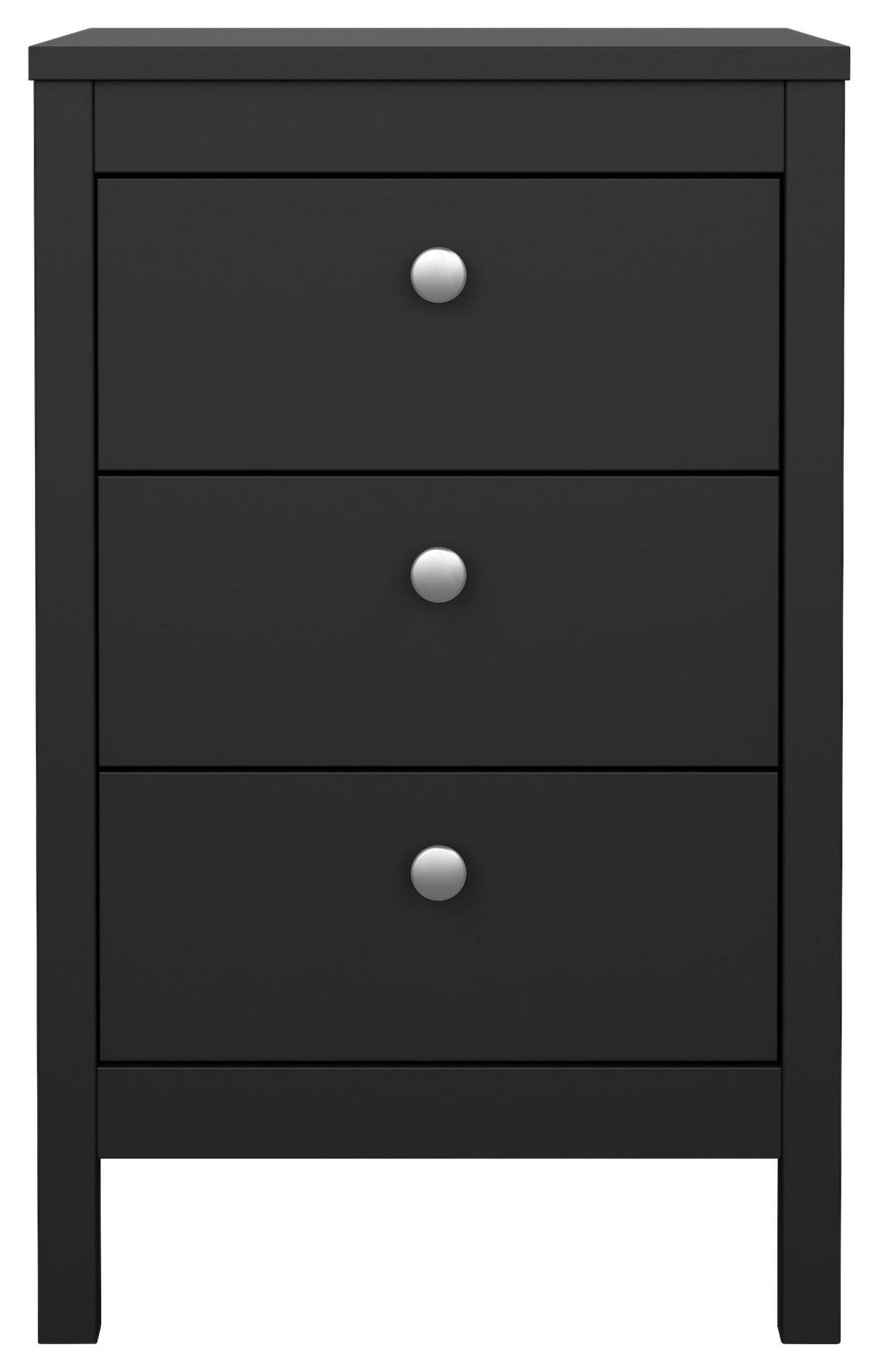 NOČNÍ STOLEK, černá, 43,8/70,1/38,4 cm - černá/barvy stříbra, Moderní, kov/kompozitní dřevo (43,8/70,1/38,4cm) - MID.YOU