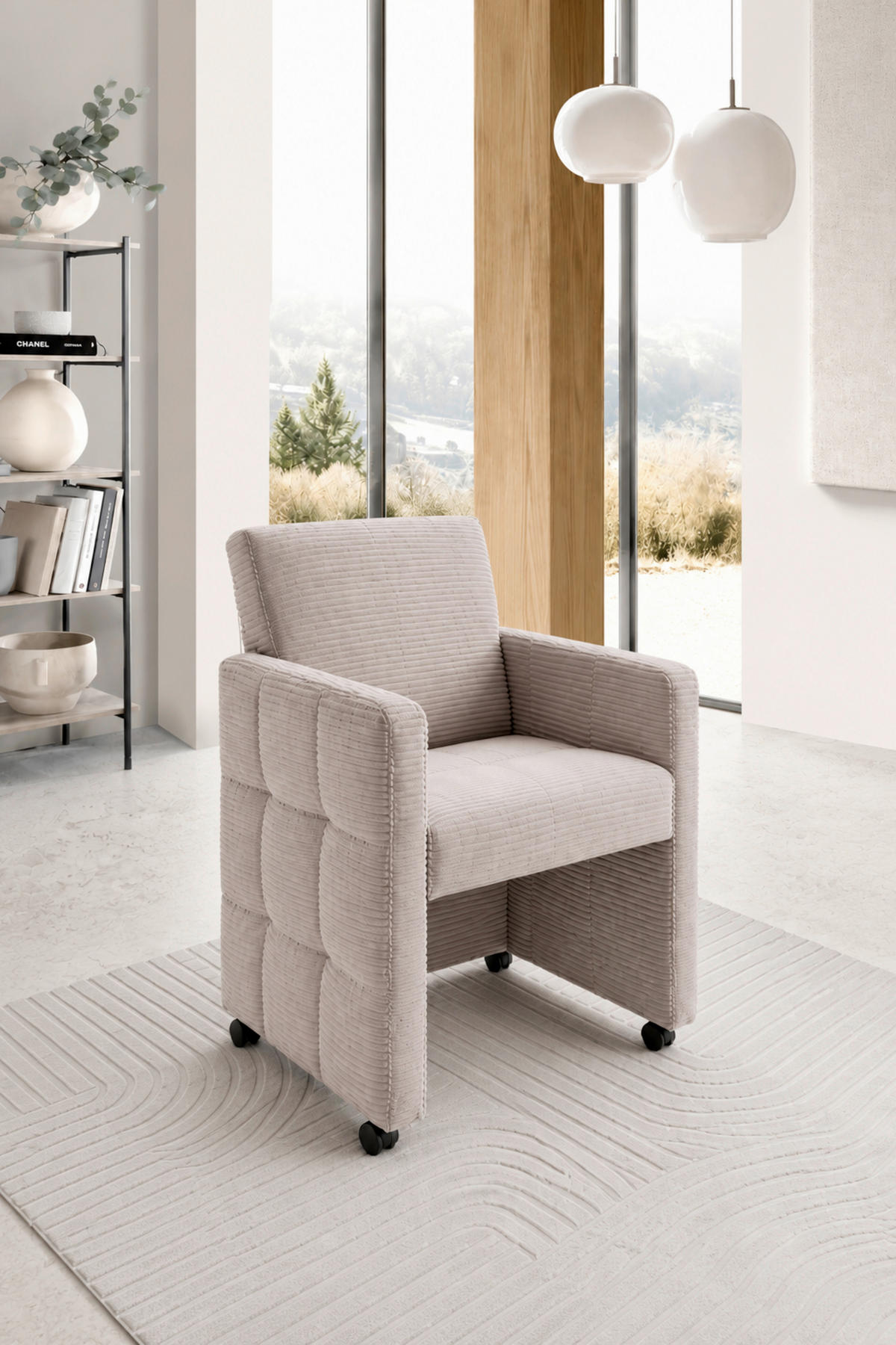 STOLICA S NASLONOM ZA RUKE  cappuccino  drvo, tekstil, drvni materijal      - cappuccino, Moderno, drvni materijal/drvo (64/90/72cm) - Livetastic