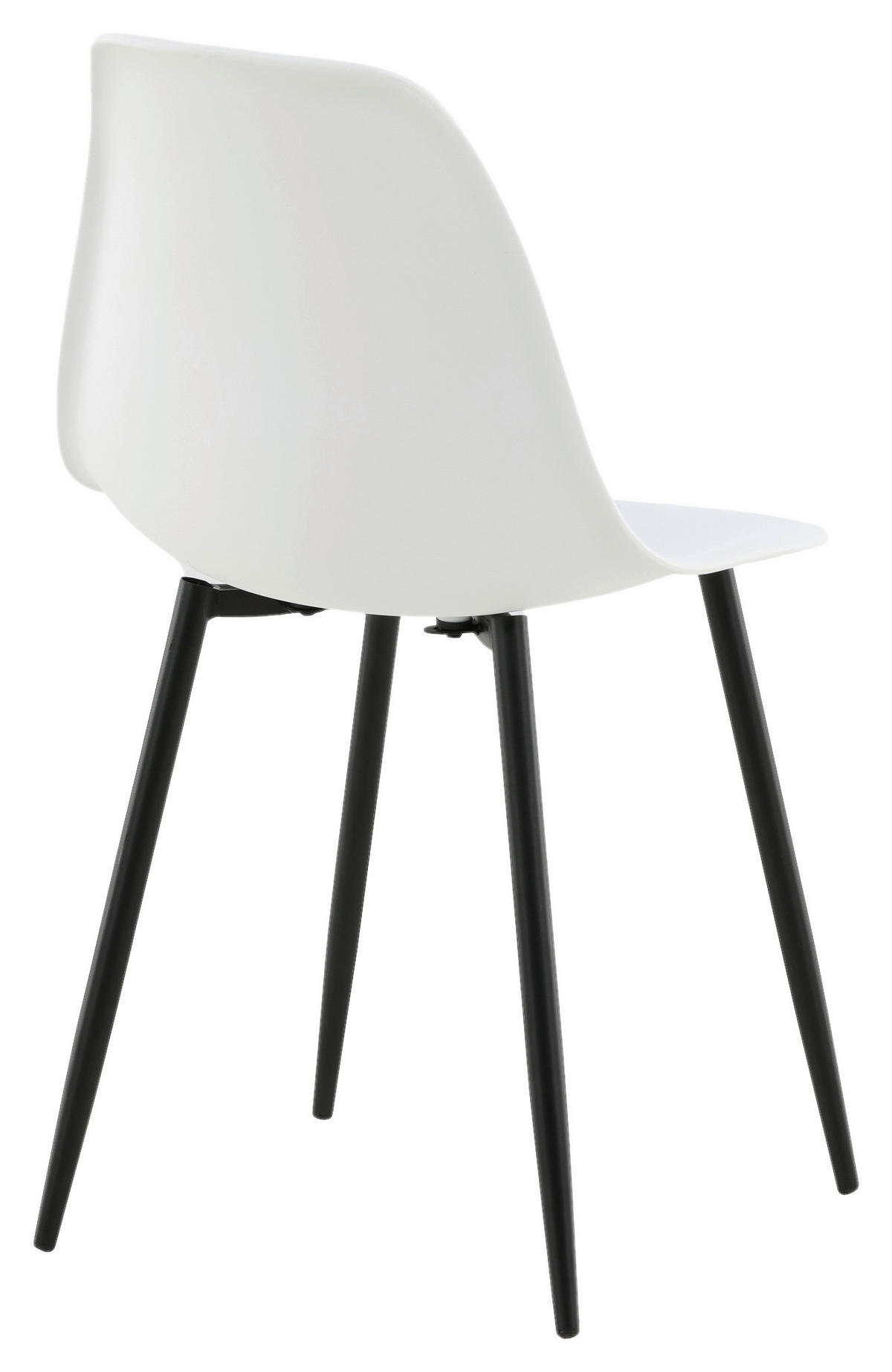 STOLSET 2 styck stål matt  - vit/svart, Design, metall/plast (45,5/81/58cm) - Livetastic