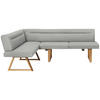 ECKBANK in Holz, Textil Eichefarben, Hellgrau, Ecru  - Ecru/Eichefarben, Konventionell, Holz/Textil (170/230cm) - Moderano