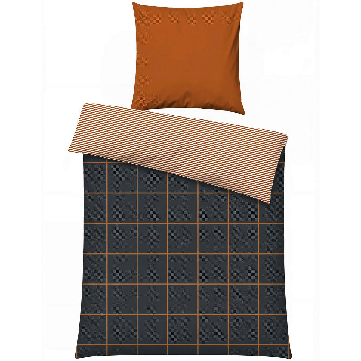 BETTWÄSCHE 155/220 cm  - Multicolor/Dunkelblau, Basics, Textil (155/220cm)