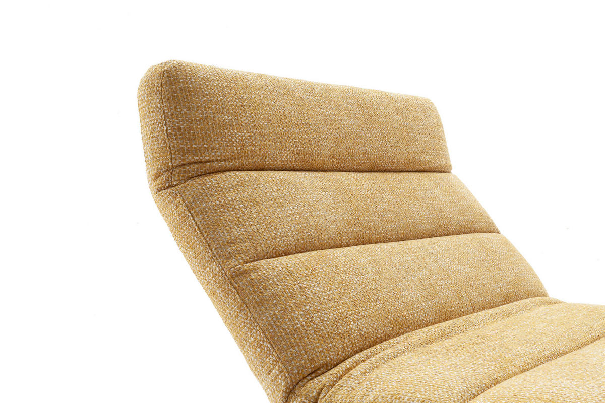RELAXLIEGE 120/54-113/158-198 cm  in Chenille Gelb  - Gelb/Schwarz, Design, Textil/Metall (120/54-113/158-198cm) - Pure Home Lifestyle