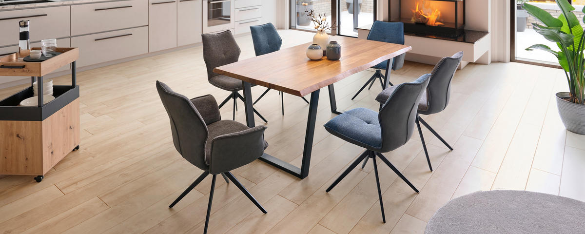 TISCHGESTELL Schwarz  - Schwarz, Design, Metall (78/7,5/72cm) - Valdera