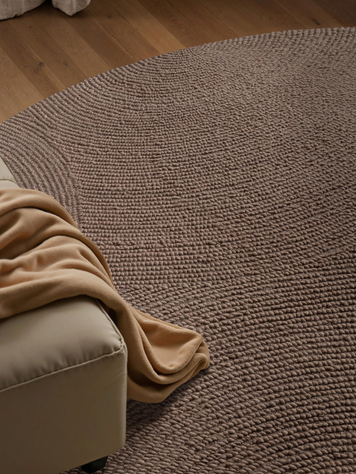 WOLLTEPPICH 200 cm Eleni Taupe  - Taupe, Basics, Textil (200cm)