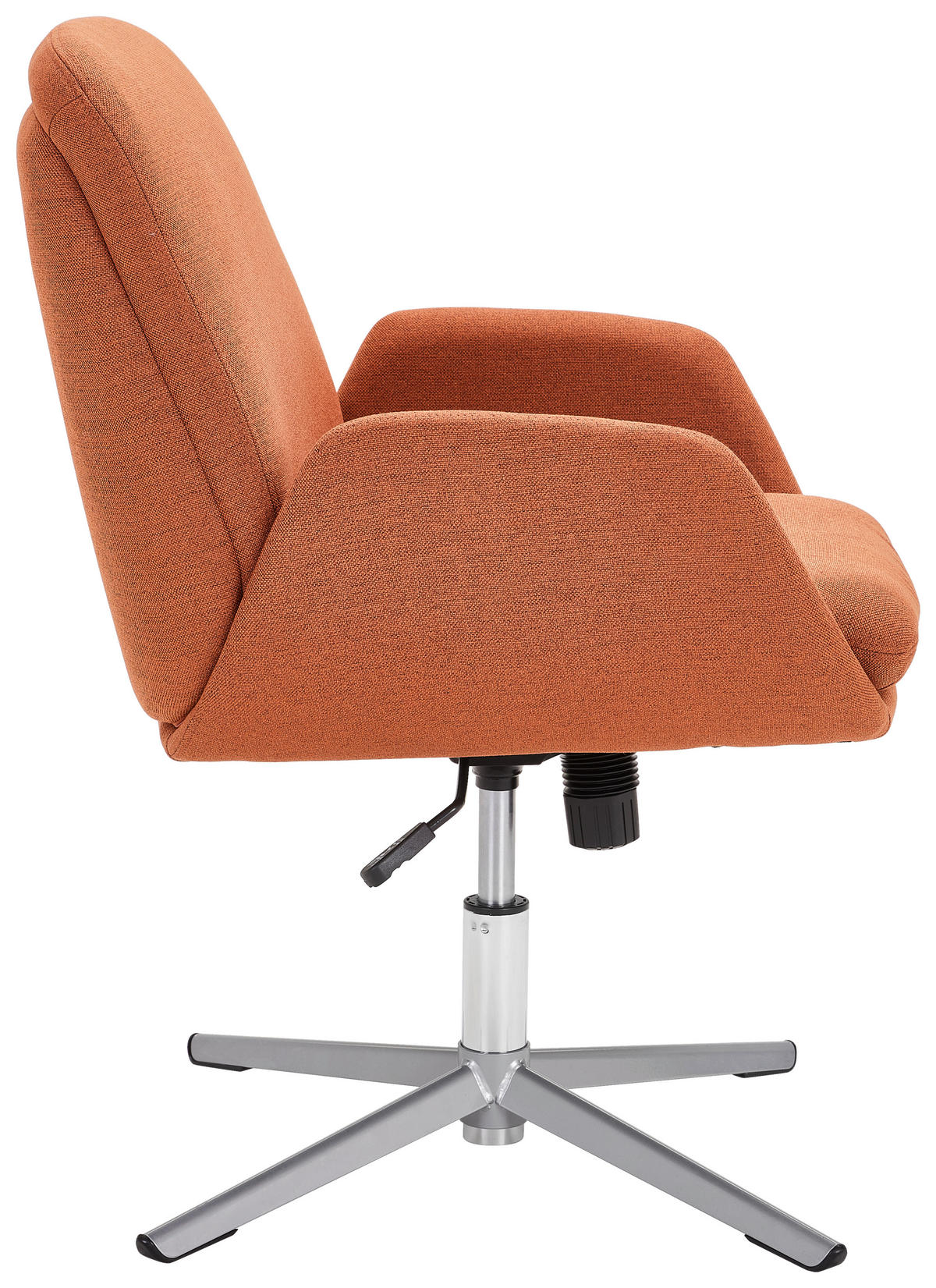 STOLICA SA RUKONASLONOM  narandžasta       - boja nerđajućeg čelika/narandžasta, Konvencionalno, metal/tekstil (60/77-84/66cm) - Novel