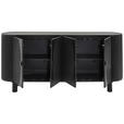 SIDEBOARD  in 180/80/40 cm  - Schwarz, Trend, Holz/Metall (180/80/40cm) - Ambia Home