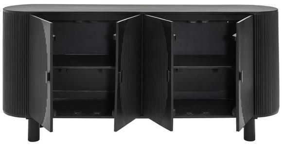 SIDEBOARD in 180/80/40 cm - Schwarz, Trend, Holz/Metall (180/80/40cm) - Ambia Home