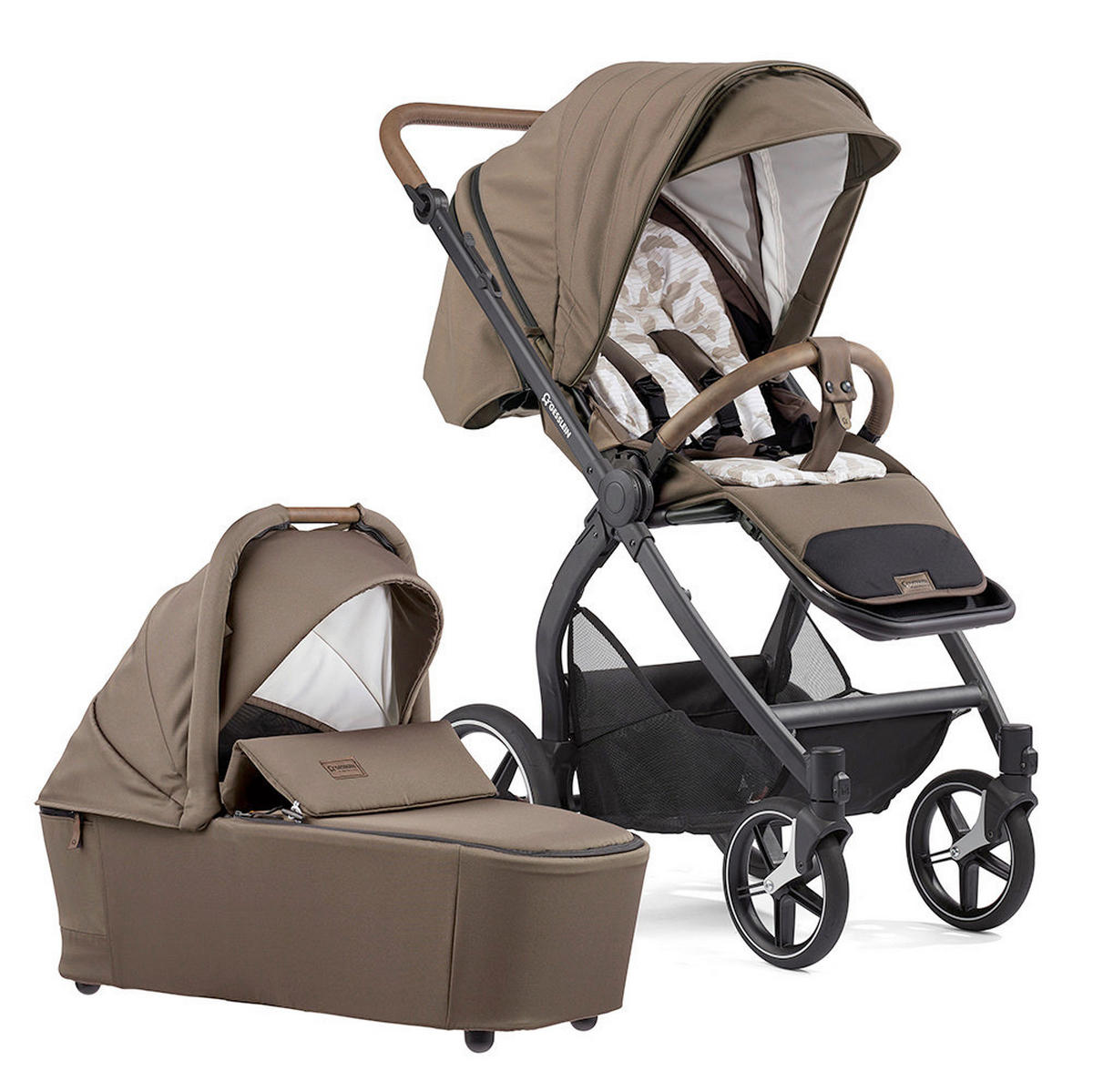 KOMBIKINDERWAGEN FX4 Swing Set  - Beige/Creme, Basics, Textil (100/55/130cm) - Gesslein