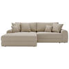 ECKSOFA LORSON Beige Struktur  - Beige/Schwarz, Design, Kunststoff/Textil (208/290cm) - Livetastic