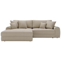 ECKSOFA LORSON Beige Struktur  - Beige/Schwarz, Design, Kunststoff/Textil (208/290cm) - Livetastic