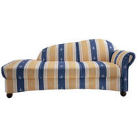 OTTOMANE in Mikrofaser Blau  - Wengefarben/Blau, KONVENTIONELL, Holz/Textil (190/84/86cm) - Livetastic