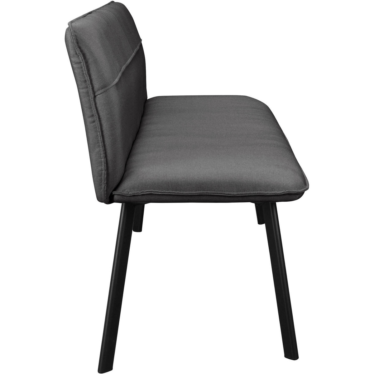 SITZBANK 160/79/56 cm Webstoff Anthrazit  - Anthrazit/Schwarz, Basics, Textil/Metall (160/79/56cm) - MID.YOU