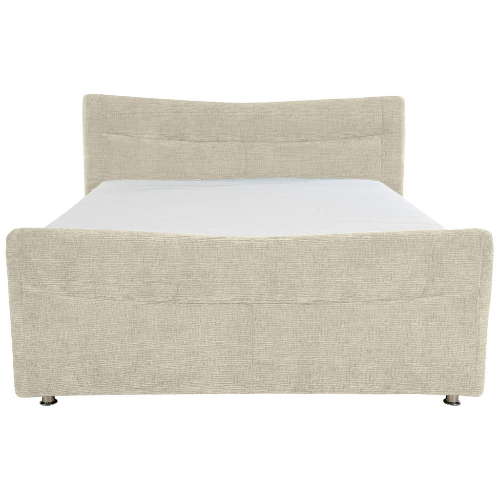 Thumbnail - Esposa Boxspringbett, Beige, Textil, H4, Höhe ca. 18 cm, 160x200 cm, gepolstertes Kopfteil, Matratze in verschiedenen Hä...