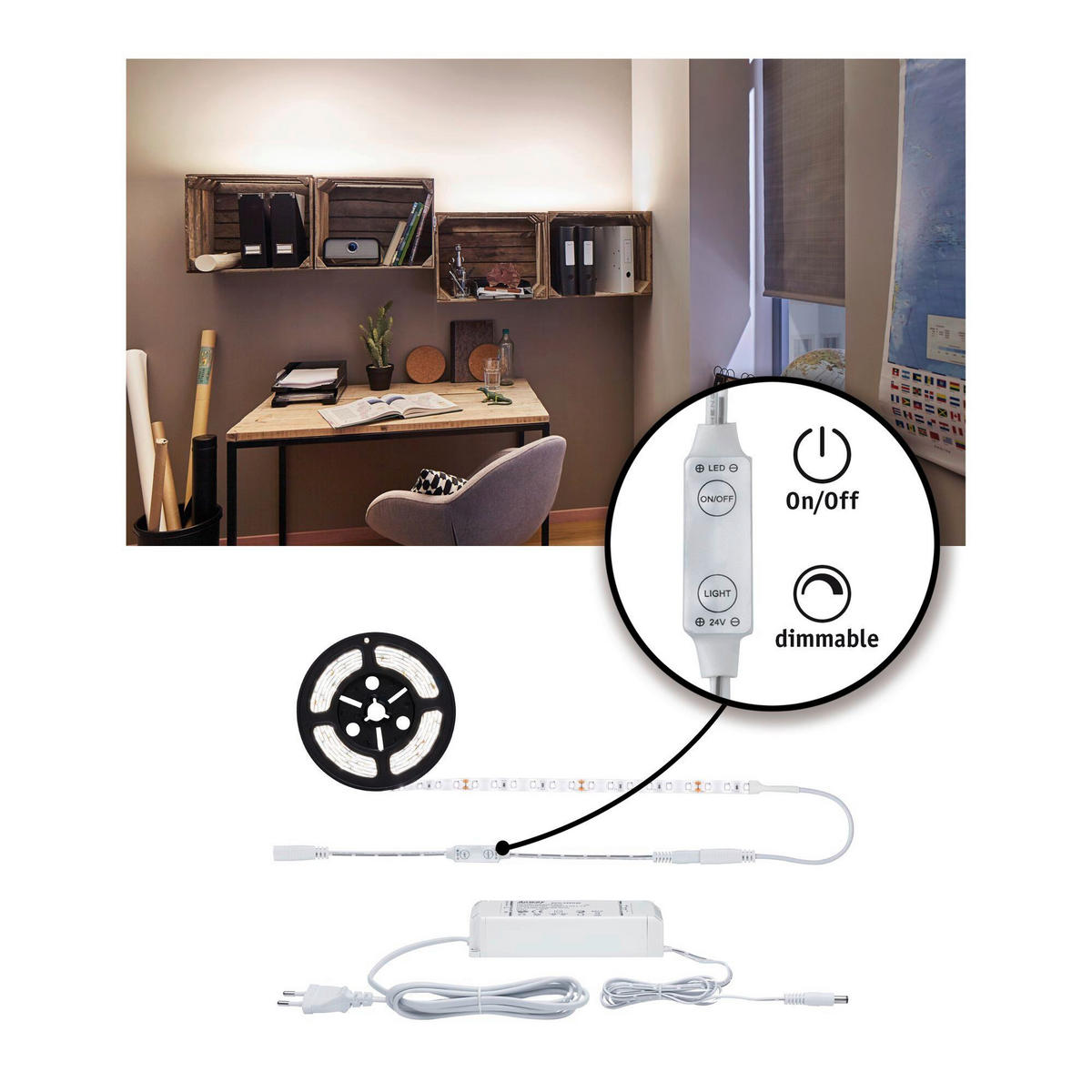 LED-STRIP 78959   - Weiß, Basics, Kunststoff (300cm) - Paulmann