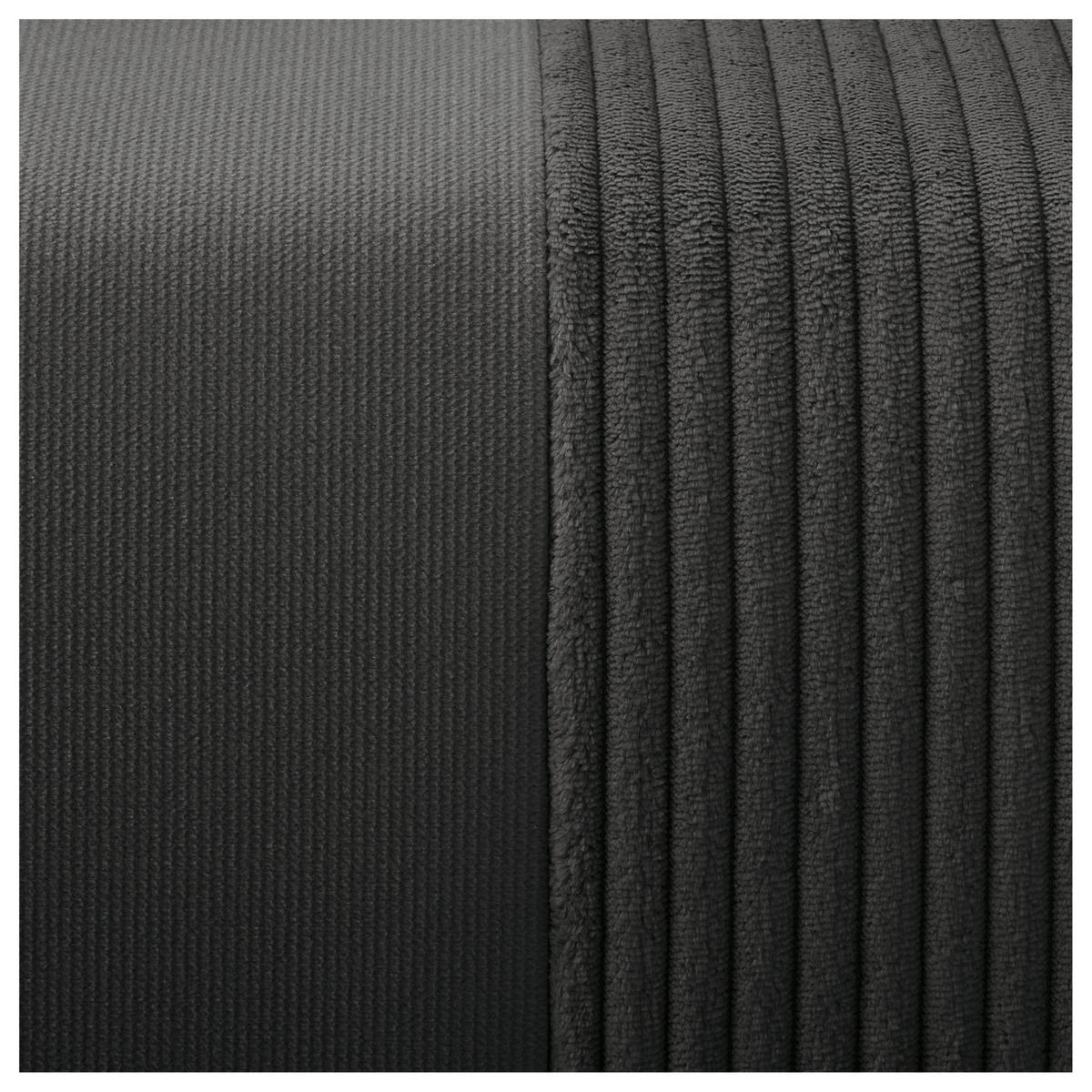 SCHLAFSOFA in Cord, Velours Dunkelgrau  - Dunkelgrau/Buchefarben, Konventionell, Holz/Textil (191/92/89cm) - MID.YOU