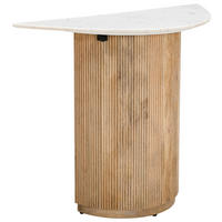 KONZOLOVÝ STOLEK, mangové dřevo, přírodní barvy, bílá, 100/76/40 cm - bílá/přírodní barvy, Design, dřevo/kámen (100/76/40cm) - Livetastic