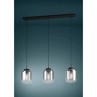 ZÁVESNÉ SVIETIDLO,  25/150/126 cm - čierna, Basics, kov/sklo (25/150/126cm)