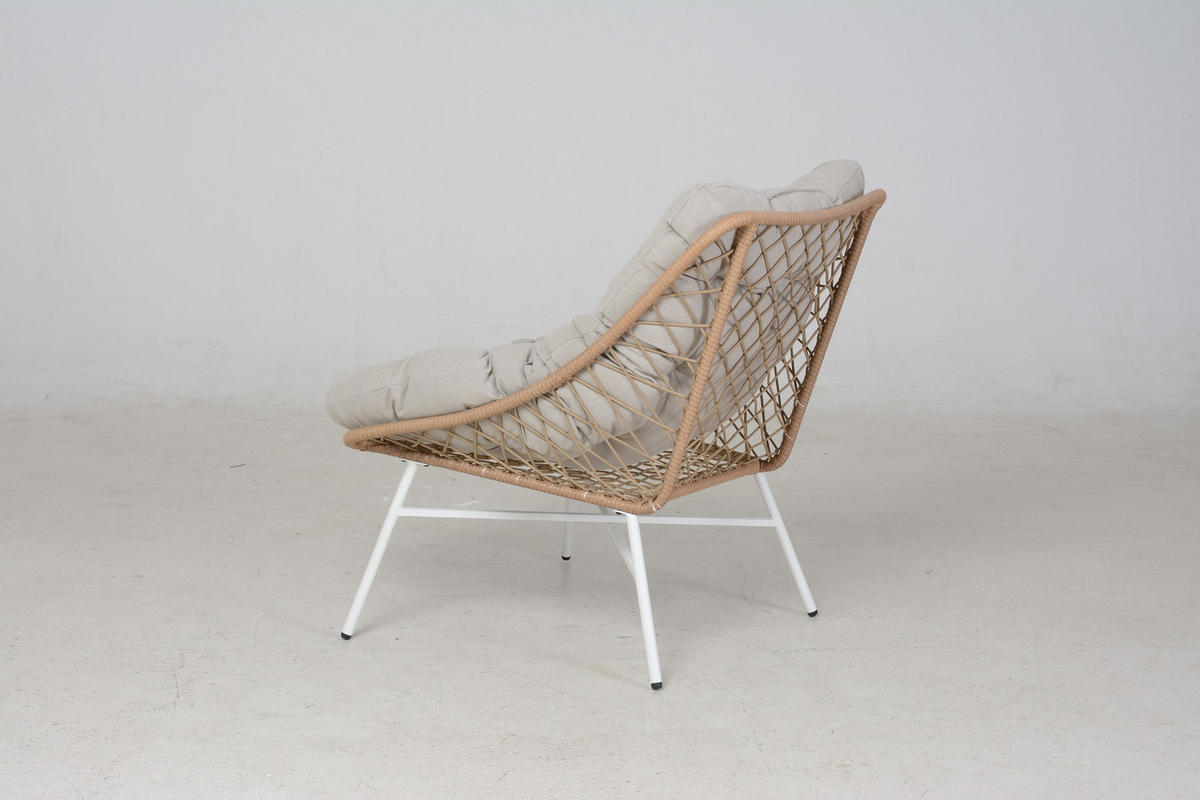 VRTNI SET   metal, plastika, tekstil  prirodne boje, bijela, bež  - bijela/prirodne boje, Moderno, metal/tekstil - Ambia Garden