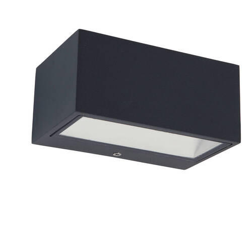 AUßENWANDLEUCHTE 14/6,5/8,9 cm   - Klar/Anthrazit, Design, Glas/Metall (14/6,5/8,9cm)