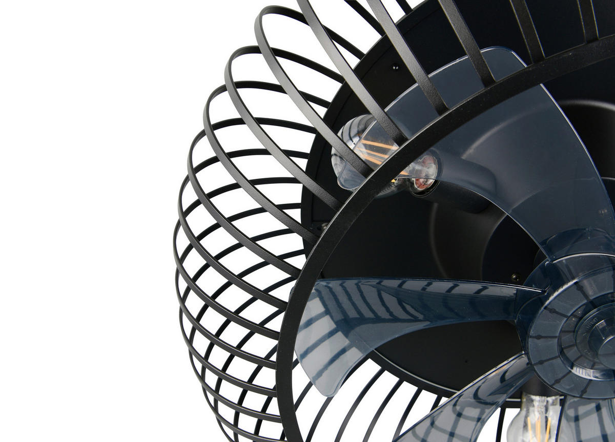 DECKENVENTILATOR - Schwarz, Design, Kunststoff/Metall (61/25.5cm)
