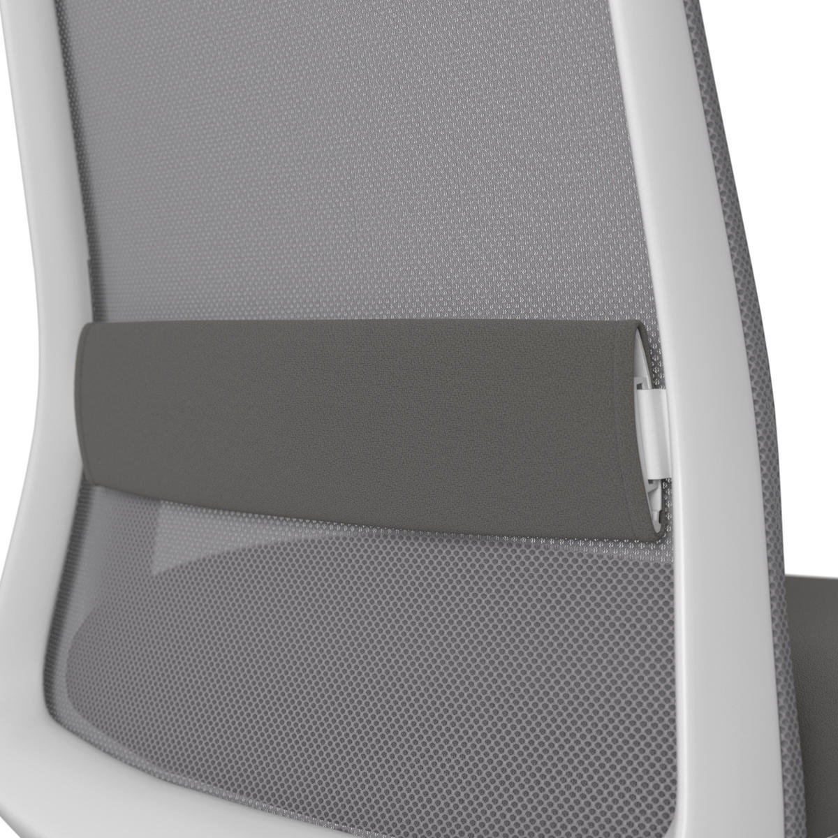 DREHSTUHL Grau, Weiß, Dunkelgrau  - Dunkelgrau/Weiß, MODERN, Kunststoff/Textil (70/103-115/70cm)