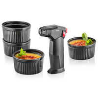 CRÈME-BRULÉE-SET   - Schwarz, Design, Keramik (21,3/10,9/16,4cm) - Gefu