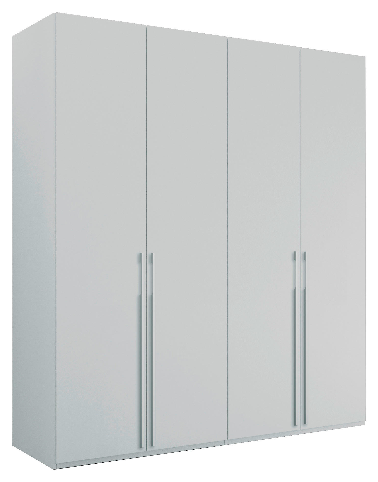 DREHTÜRENSCHRANK 201/223/60 cm,  in Grau, 4 Tür(en)  - Grau, Trend, Holzwerkstoff/Metall (201/223/60cm) - Novel
