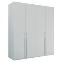 DREHTÜRENSCHRANK 201/223/60 cm,  in Grau, 4 Tür(en)  - Grau, Trend, Holzwerkstoff/Metall (201/223/60cm) - Novel