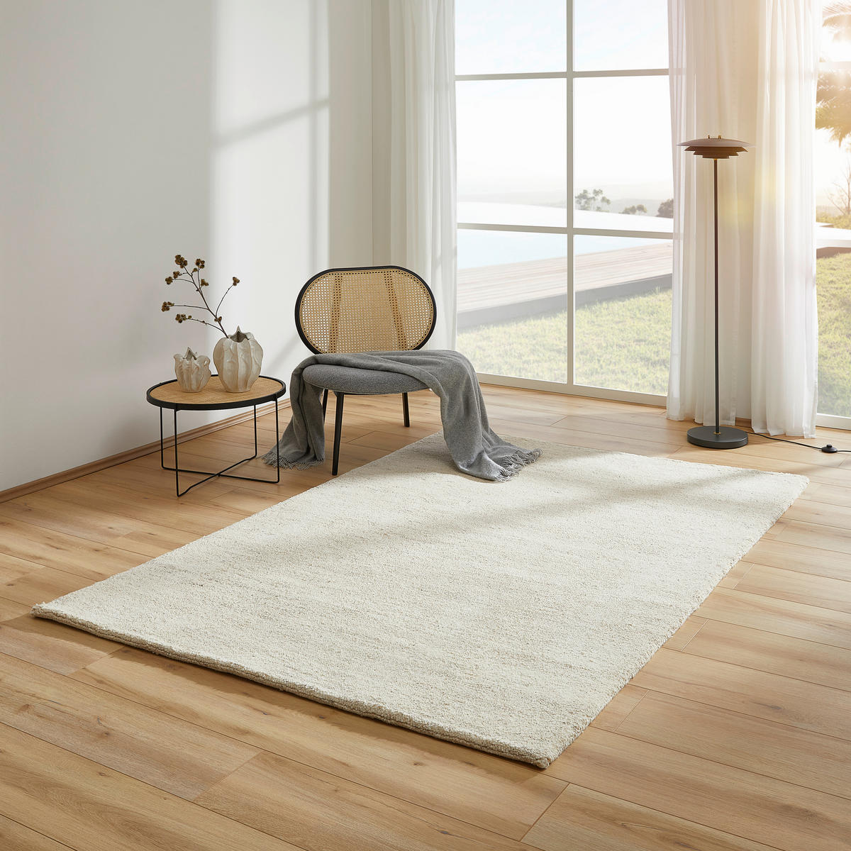 BERBERTEPPICH 170/240 cm Weiß rechteckig  - Weiß, Basics, Textil (170/240cm) - Linea Natura