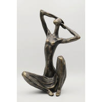 DEKORAČNÍ POSTAVIČKA DÁMA - černý chrom, Basics, plast (17.6/47.6/32.7cm)