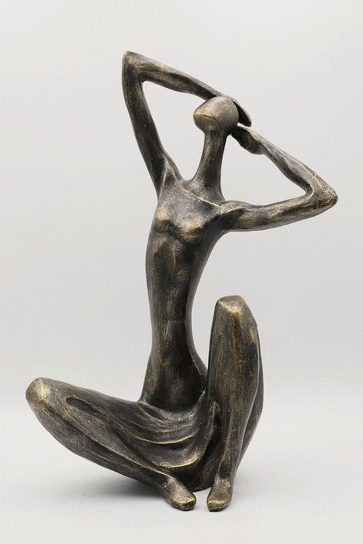 DEKORAČNÍ POSTAVIČKA DÁMA - černý chrom, Basics, plast (17.6/47.6/32.7cm)