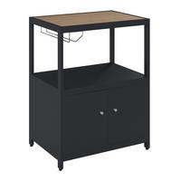 Bucătărie În Aer Liber - antracit/culoare lemn tec, Lifestyle, plastic/metal (70/91/50cm) - Ambia Garden