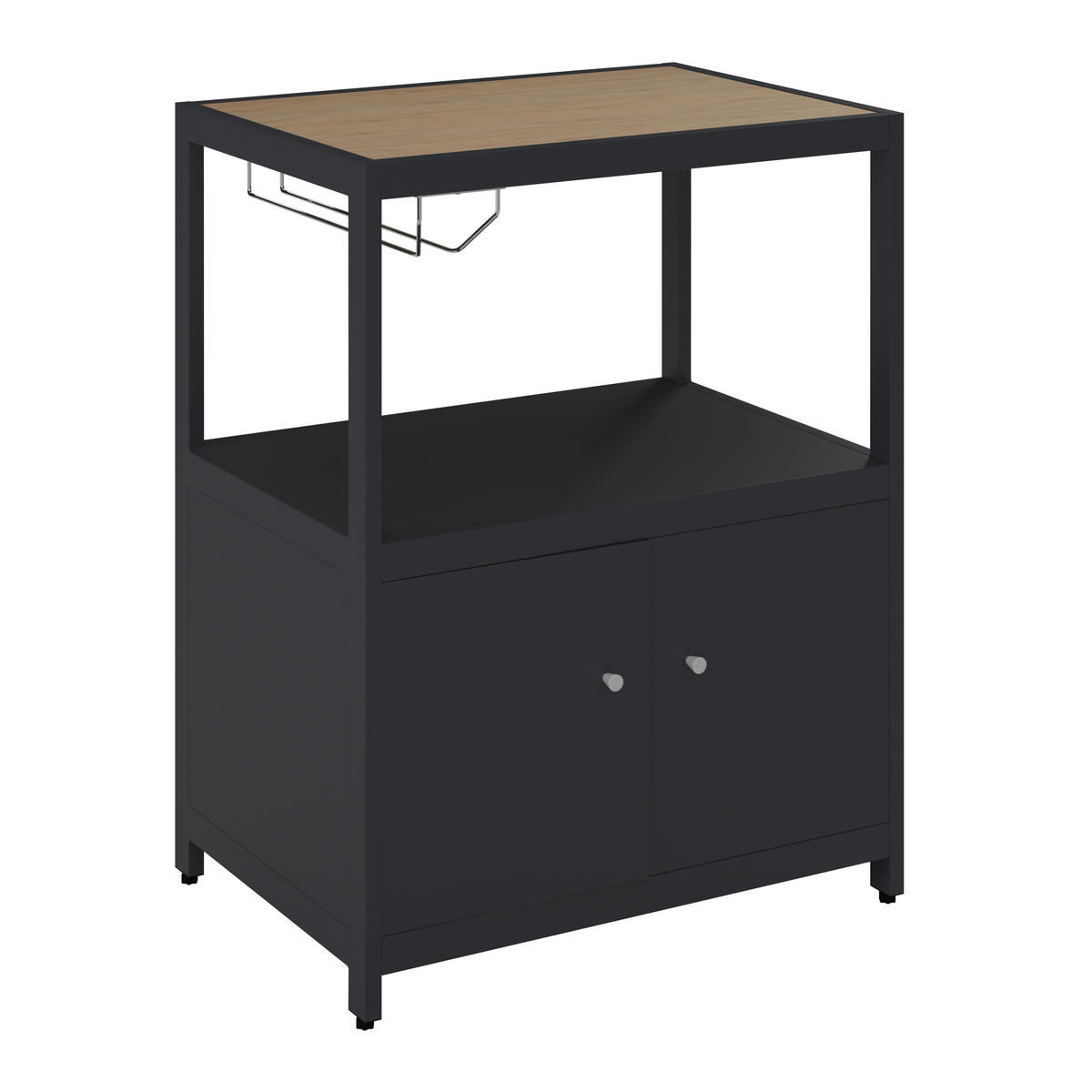 Bucătărie În Aer Liber - antracit/culoare lemn tec, Lifestyle, plastic/metal (70/91/50cm) - Ambia Garden