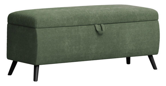 BETTBANK 145/45/50 cm - Schwarz/Grün, Trend, Holz/Textil (145/45/50cm) - Esposa