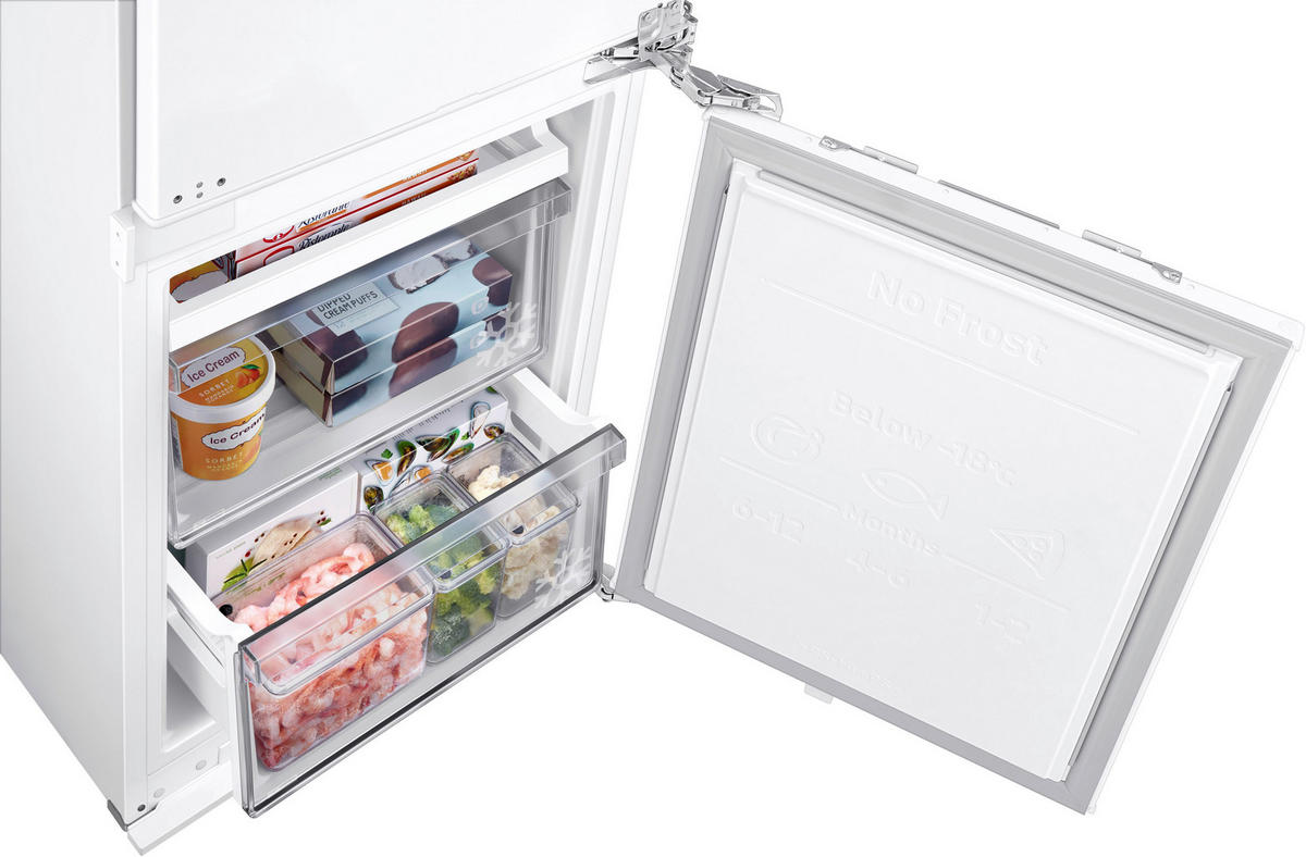 KÜHLSCHRANK 54/193,5/55 cm BRB80F30ADF0EF  - Edelstahlfarben/Weiß, Basics, Glas/Metall (54/193,5/55cm) - Samsung