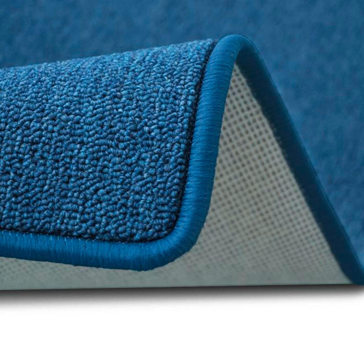 Thumbnail - Floordirekt Webteppich London, Blau, Textil, Uni, rechteckig, 160x230 cm, pflegeleicht, Teppiche & Böden, Teppiche, Mode...