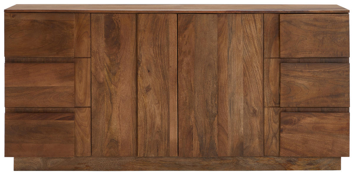 ŠIROKÁ KOMODA, mangové drevo, hnedá, 170/80/40 cm - hnedá, Design, drevo (170/80/40cm) - Livetastic