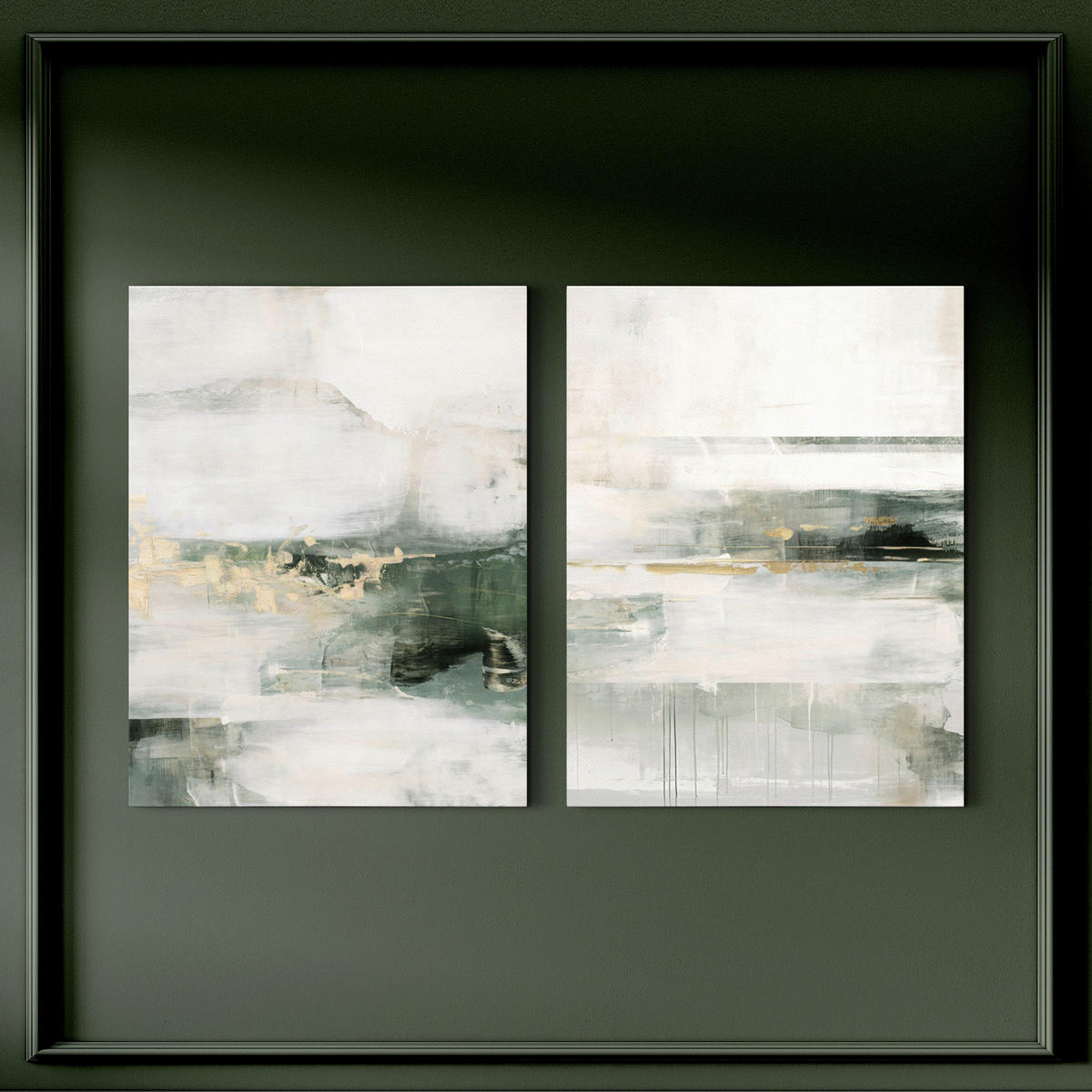 BILDERSET 2x32/42 cm  - Hellgrau/Weiß, Basics, Holz/Textil (2x32/42cm)