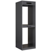 WASCHMASCHINENSCHRANK 67/208/68 cm  in Anthrazit  - Anthrazit/Schwarz, MODERN, Holzwerkstoff/Metall (67/208/68cm) - home24