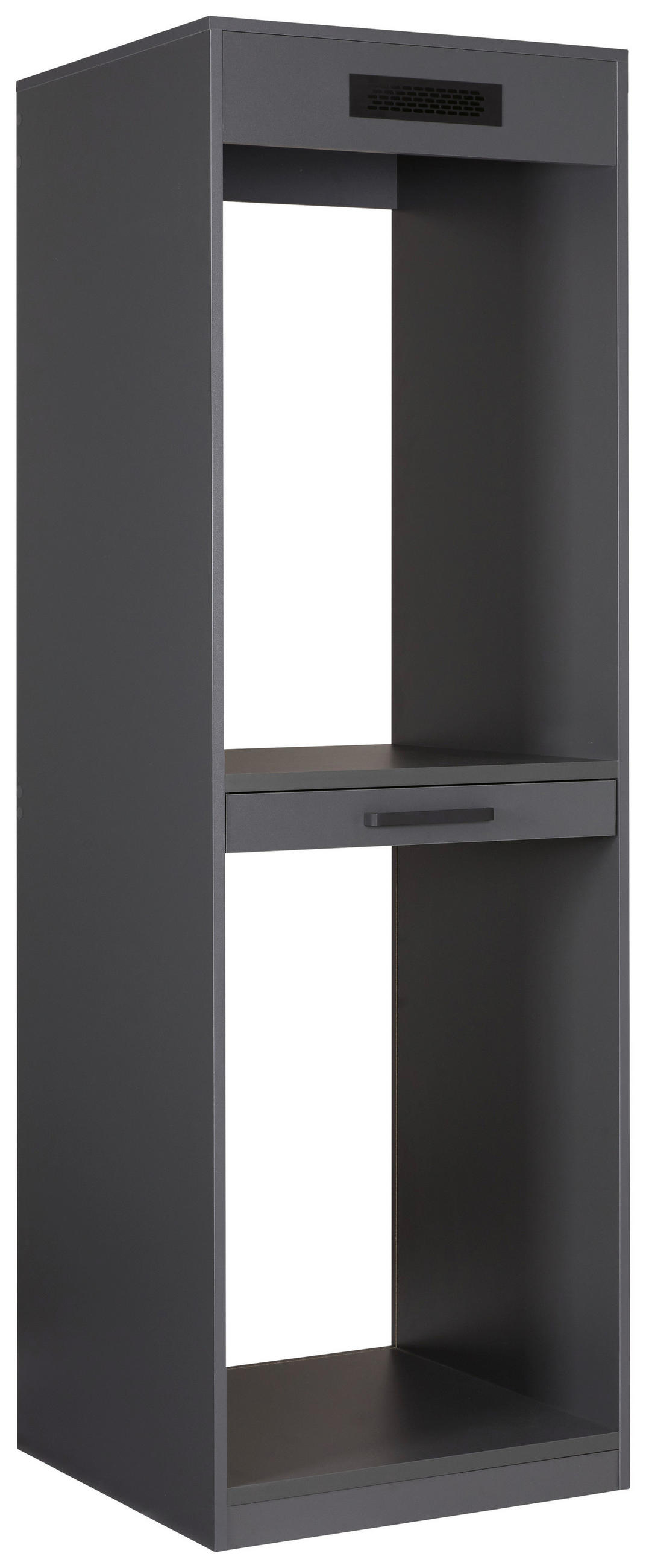 WASCHMASCHINENSCHRANK 67/208/68 cm  in Anthrazit  - Anthrazit/Schwarz, MODERN, Holzwerkstoff/Metall (67/208/68cm) - home24