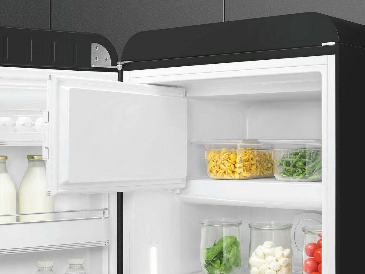KÜHL-GEFRIER-KOMBINATION FAB28LBL6  - Schwarz Hochglanz, Trend, Metall (60.1/153/76.8cm) - SMEG