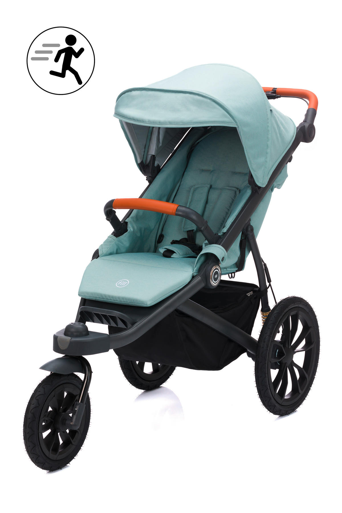 JOGGER Set Jogger Run  - Salbeigrün/Schwarz, Basics, Textil/Metall (125/57/107cm) - Fillikid